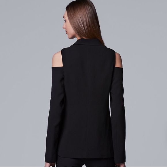 NWT Women's Simply Vera Vera Wang Cold-Shoulder Blazer - Picture 2 of 10